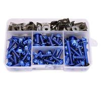 For CBR1100XX CBR300FA CBR500R CBR500F CBR929RR Bodywork Screws Motorcycle Fairing Nuts Kit Body Work Bolts Screw Full Fairing Bolts Kit(Blue)