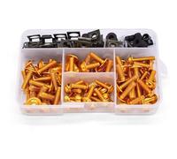 For CBR1100XX CBR300FA CBR500R CBR500F CBR929RR Bodywork Screws Motorcycle Fairing Nuts Kit Body Work Bolts Screw Full Fairing Bolts Kit(Gold)