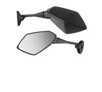 For CBR250R Mirrors Motorcycle Scooter Rear View Mirror Carbon Look Black(Black)