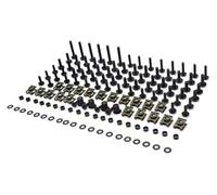 For CBR600F4I CBF1000 VTX1800 For Forza 300 2019 CRM250 Bodywork Screws Motorcycle Fairing Bolt Screw Nuts Assortment Kit Windshield Bolts(Black)