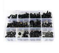 For CBR600RR 2007-2012 Motorcycle Full Fairing Bolts Kit Washer Fastener Fairing Clips Nuts Assembly Overhaul(Black)