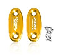 For CBR600RR CBR1000RR Motorcycle CNC Windscreen Driven Mirror Eliminators Cap Hole Cover(CBR1000RR Gold)