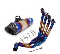 For CBR650 CBR650R CB650F Slip On Motorcycle Exhaust Escape Full System Front Mid Modified Muffler Carbon Fiber Silencer Motorcycle Muffler Exhaust Pipe(7)