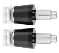 For CBR650R CBR 650 R 2019-2020 CB 650R Motorcycle Accessories 7/8" 22MM Handlebar Hand Grips Handle Bar End Cap End Plugs Motorcycle Handlebar Caps Ends Plug(Black- Silver)