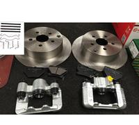 FOR CELICA 1.8VVTI 1999-06 2 REAR BRAKE CALIPER 2 BRAKE DISC BRAKE PADS &FITTING