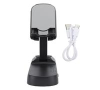 for Cell Phone Stand, for Bluetooth Speaker, Desktop Folding Mobile Phone Holder, Built-in 1800mAh Battery (Black)