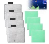 For CF2 Filter Service Pack 4 Month - 4+4pc Replacement Kit Fish Tank Filter Cartridges, Compatible with Interpet CF2 Filter for Aquarium Maintenance (4 X Filter Cartridges, 4 X Algaway Pads)