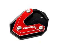 For CFMOTO 650MT 650 MT TR-G 650TRG 2021 2022 Motorcycles Kickstand Foot Side Stand Enlarger Plate Extension Pad CNC Support Plate Tire Valve Caps(Red)