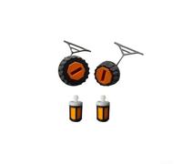 For Chainsaw Fuel Oil Cap Filter Kit for MS038 For FS80 020-048 Oil Saw | 4 in 1 Set Stainless Steel Mesh Leak Proofs Plastic Workshop Outdoor Garden Tree Work Repair