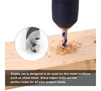 for Change Steel for Short Drill Bit Set with 635mm Quick Hss Hex Shank High Speed Steel Woodworking Length Stubby Drill Bits for Fast Precision Wood Drilling(1#)