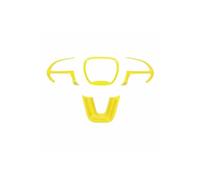 For Charger For Challenger 2015-2022 Car Steering Wheel Decoration Cover Accessories For Dodge For Durango 2014-2022 Steering Wheel Cover (Color : A yellow)