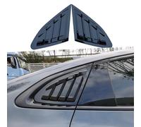 for Chevrolet Chevy Malibu 2016-2024 Rear Side Window Louvers Racing Style Triangular Window Glass Blinds Air Vent Scoop Shades Cover Trim Blinds Auto Exterior ABS Decorate Accessories (Piano Black)