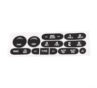 For Chevrolet for cadillac 2002-2006 6 Disc CD Radio Button Repair Decal Sticker Kit Black Vinyl Dashboard Control Overlay with White Lettering