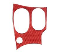 for Chevrolet for Corvette C6 2005-2013 Central Control Gear Panel Decoration Sticker Car Interior WEFOLCC(Carbon Fiber Red)