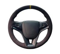 For Chevrolet For Cruze For Hatchback For Sedan For Aveo For Orlando 2010-2015 Hand Sewing DIY Leather Car Steering Wheel Cover Car Steering Wheel Protective Cove(Yellow Thread)