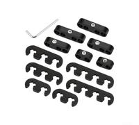 For Chevrolet For Ford Spark Wire Separator Clips 7mm 8mm Plastic Cable Organizer Splitter Clamp Engine Bay Dress Up Kit Black Red Options Wire Management Tool Set Car Parts(Black)