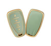 For Chevrolet For Malibu For Camaro For Cruze For Spark For Equinox For Sonic For Volt 5 Button Car Key Fob Case Shell Cover(Green gold)