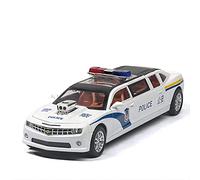 For Chevrolet Hornet Camaro 1 32 Alloy Police Car Model Sound And Light Pull Back Children Toy Vehicle(White)