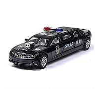 For Chevrolet Hornet Camaro 1 32 Alloy Police Car Model Sound And Light Pull Back Children Toy Vehicle(Black)