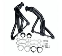 For Chevy 283/302/305/307/327/350/400 Black/Silver Stainless Steel Manifolds Headers QAQMHVCVB(Black)