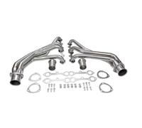 For Chevy 283/302/305/307/327/350/400 Black/Silver Stainless Steel Manifolds Headers QAQMHVCVB(Silver)