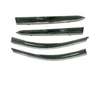 For Chevy, for Captiva 2020-2024 Car Side Sun Rain Guard Deflector Vent Shelter Accessorie 4pcs Window Visor(BLACK PC Stainless Steel)