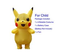 (For Child(Height 120-140cm)) Pokemon Pikachu Inflatable Costume set for kids