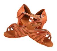for Children Girl, for Latin, Soft Comfortable Fashion Dance Shoes, Brown (33)