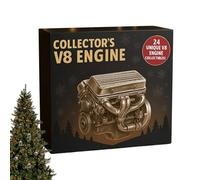 For Christmas 2025.2D Acrylic Shaped A Motor Festive Decoration,24 Days Christmas Countdown Calendar With Motor Shaped Decorations - For Tree Window Sills Wall Car Window
