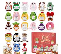for Christmas 2025, Cute Holidays Advent Decoration, 24-Day Christmas Countdown Calendar with Crocheted Animals, for Adults, Family, Friends, Girls, Teenagers