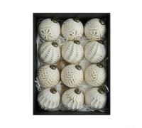 For Christmas ball ornament set for tree decoration, crafted with PVC and electroplated colors, includes 12 pieces for creating a festive and cozy home atmosphere (gold)