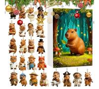 for Christmas Countdown | 2D Figures Made of Acrylic | 24 Days Countdown Decoration Item for Christmas Tree | For Car Rear View Mirror Classroom Gift For The