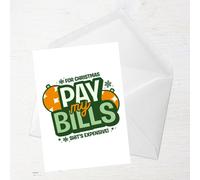 For Christmas Pay My Bills Greetings Card - Standard Card