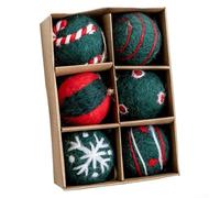 For Christmas Tree Decor DIY Wool Felt Balls with Hemp Rope, Ornaments for Multiple Occasions Including Weddings and Birthdays (A)