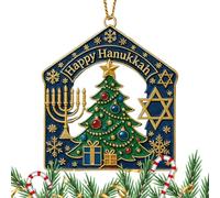 for Christmas Tree, Hanging for Display Keepsake 2D - Acrylic Chanukah Pendant for Christmas Tree - for Shelf Sill Wall Living Room Bedroom Balcony Garden