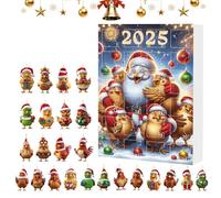 for Christmas Trees - Acrylic 10.24x7.09x1 | 2D Acrylic Cute Chick Pendants, 24 Days Countdown Calendar 2025 | Adult Kids, Animal Charm for Christmas Tree,
