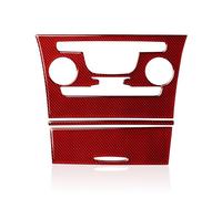 for Chrysler 300 2011 2012 2023 Center Console CD Panel Climate Knob Adjust Carbon Fiber Interior Sticker Car Interior Mouldings(RED 2011-2014)