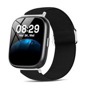 for Cillso Watch 18mm,20mm,22mm Quick Release Stretch Elastics Nylon Adjustable Replacement Strap Accessories for Men & Women Compatible for Cillso IDW26,T80,S10,Y6,DR05 Watch,etc (Black, 22mm)