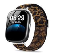 for Cillso Watch 18mm,20mm,22mm Quick Release Stretch Elastics Nylon Adjustable Replacement Strap Accessories for Men & Women Compatible for Cillso IDW26,T80,S10,Y6,DR05 Watch,etc (Leopard, 22mm)