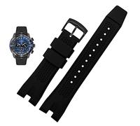 for Citizen AW1475 1476 1477 CA4154 4155 Men Silicone watchband Sport Sweatproof Rubber Wrist Strap Soft Bracelet Accessories 24mm (Color : Black Black, Size : 24mm)