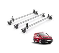 Rhino Roof Rack for Citroen Berlingo (2018+) 3x Steel Roof Bars [Only Fits XL (L2) Wheelbase Models] - Kammbar Fleet - GC3FL
