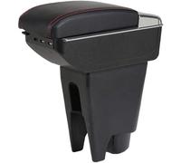 For Citroen C1 For Toyota Etios Aygo BJ Armrest Box Car Accessories Box Interior Parts (Color : D1 Black red No USB)
