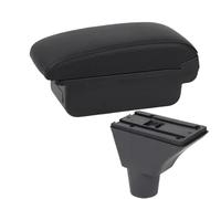 For Citroen C3 C4 Armrest Box Center Console Central Storage Box Cup Holder Accessories USB Charging WEFOLCC(A2 black line No USB)