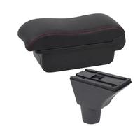 For Citroen C3 C4 Car Armrest Box Center Console Central Storage Box Accessories Parts USB Charging WEFOLCC(A1 red line No USB)