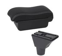 For Citroen C3 C4 Car Armrest Box Center Console Central Storage Box Accessories Parts USB Charging WEFOLCC(B3 white line 3USB)