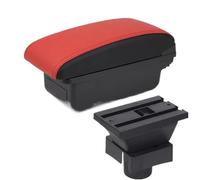 For Citroen C4 Hatchback Armrest Car Armrest Box Retrofit Parts Storage Box Accessories Interior WEFOLCC(A5 Red black No USB)