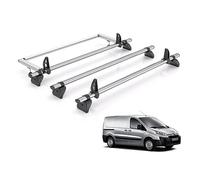 Rhino Roof Rack for Citroen Dispatch (2007-2016) 3x Steel Roof Bar & Ladder Roller [Only Fits Models With Rear Barn Doors] - Kammbar Fleet - JA3FL/KR28