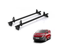 For Citroen Dispatch 2016+ Roof Rack Rhino Kammbar Black 2 Bars