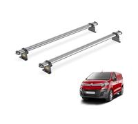 For Citroen Dispatch 2016+ Roof Rack Van Guard Ultibar Trade 2x Bars | Note: Only Suitable for 'M' Wheelbase Models with Twin Rear Doors, Steel Heavy-duty Van Roof Bars [SB333-2]