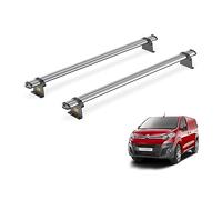 For Citroen Dispatch 2016+ Roof Rack Van Guard Ultibar Trade 2x Bars | Note: Only Suitable for 'XS' Wheelbase Models with Twin Rear Doors, Steel Heavy-duty Van Roof Bars [SB334-2]